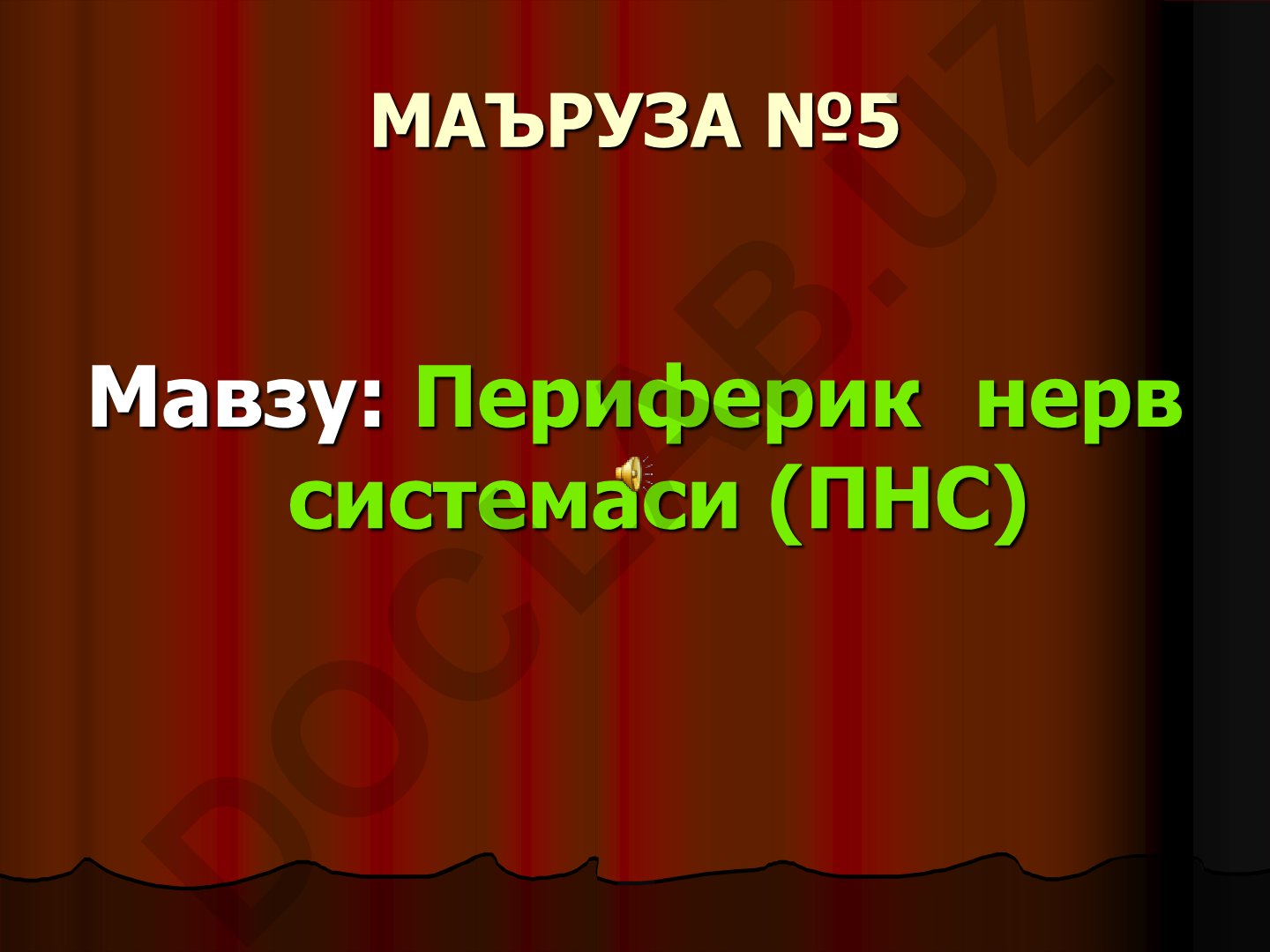 Периферик нерв системаси (ПНС) тузилиши, қон билан таъминланиши ва патологияси