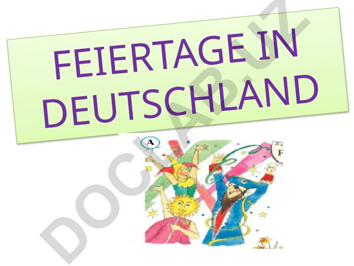 Germaniyada bayramlar