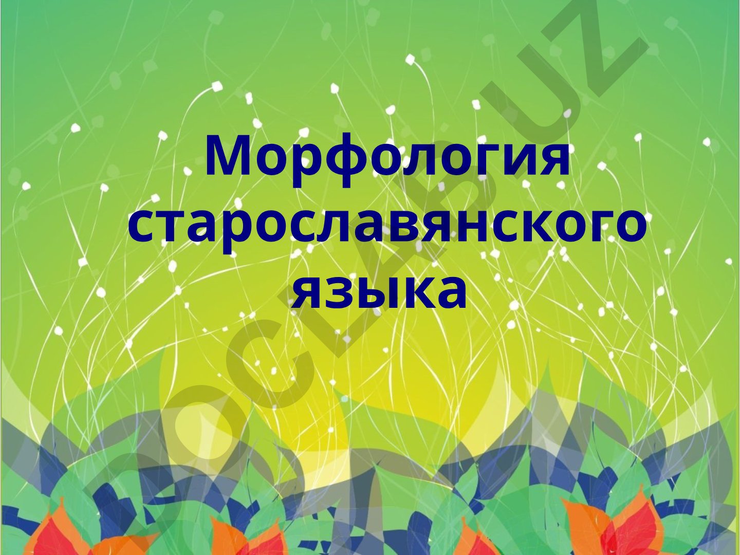 Морфология старославянского языка