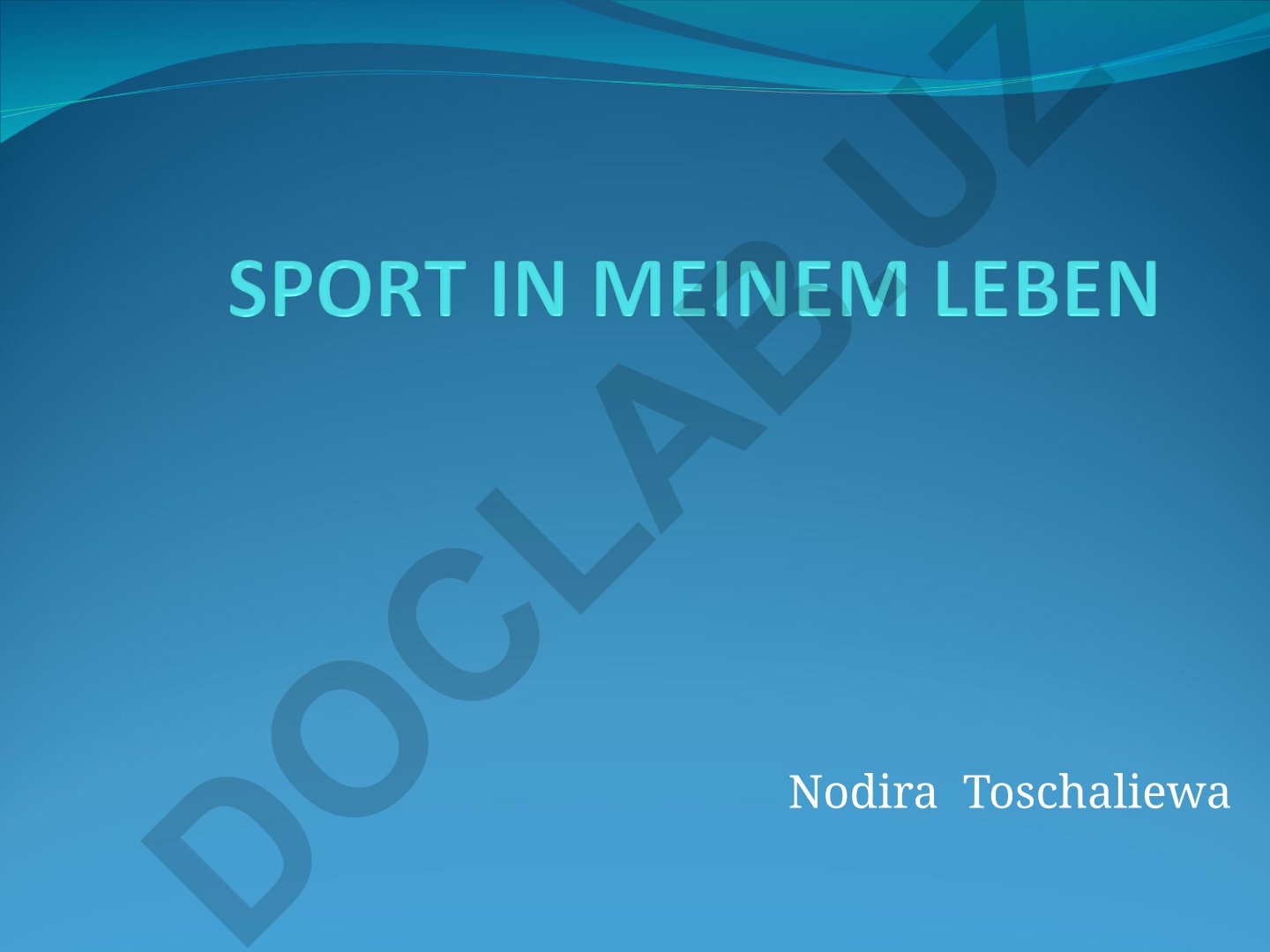 Nemis tilida sport va faoliyatlar haqida taqdimot