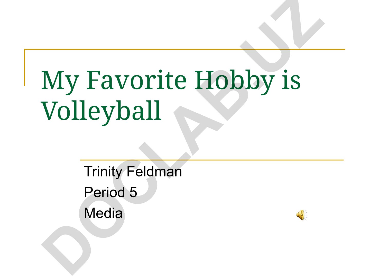 My Favorite Hobby is Volleyball