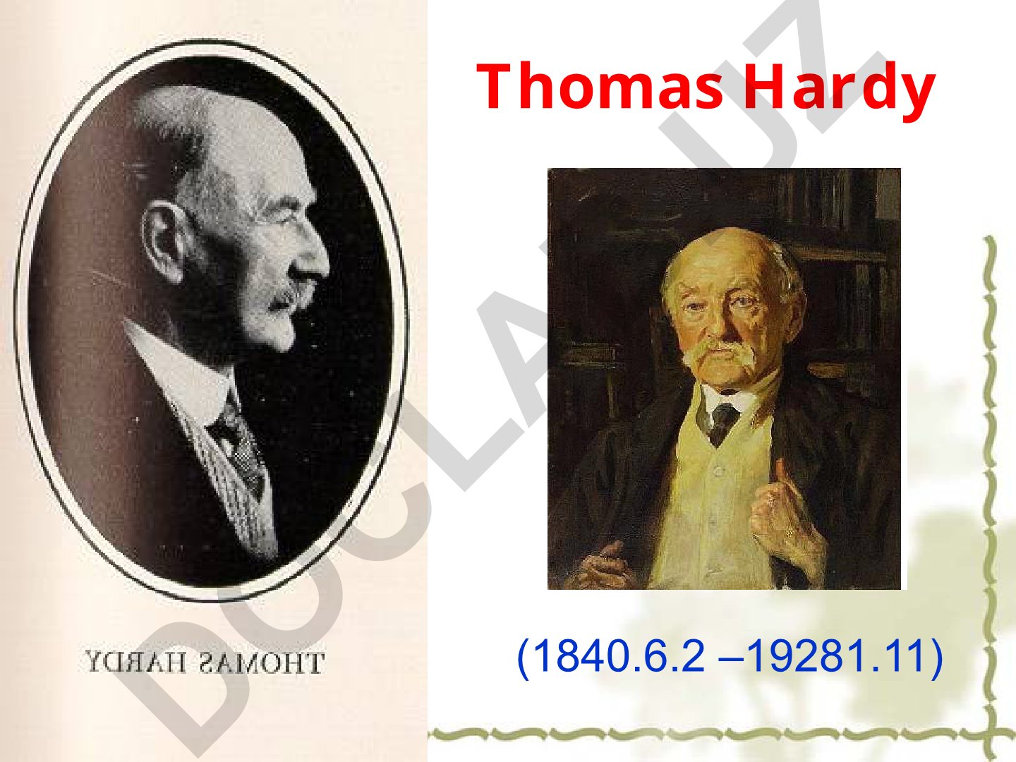 Thomas Hardy hayoti va ijodiy faoliyati