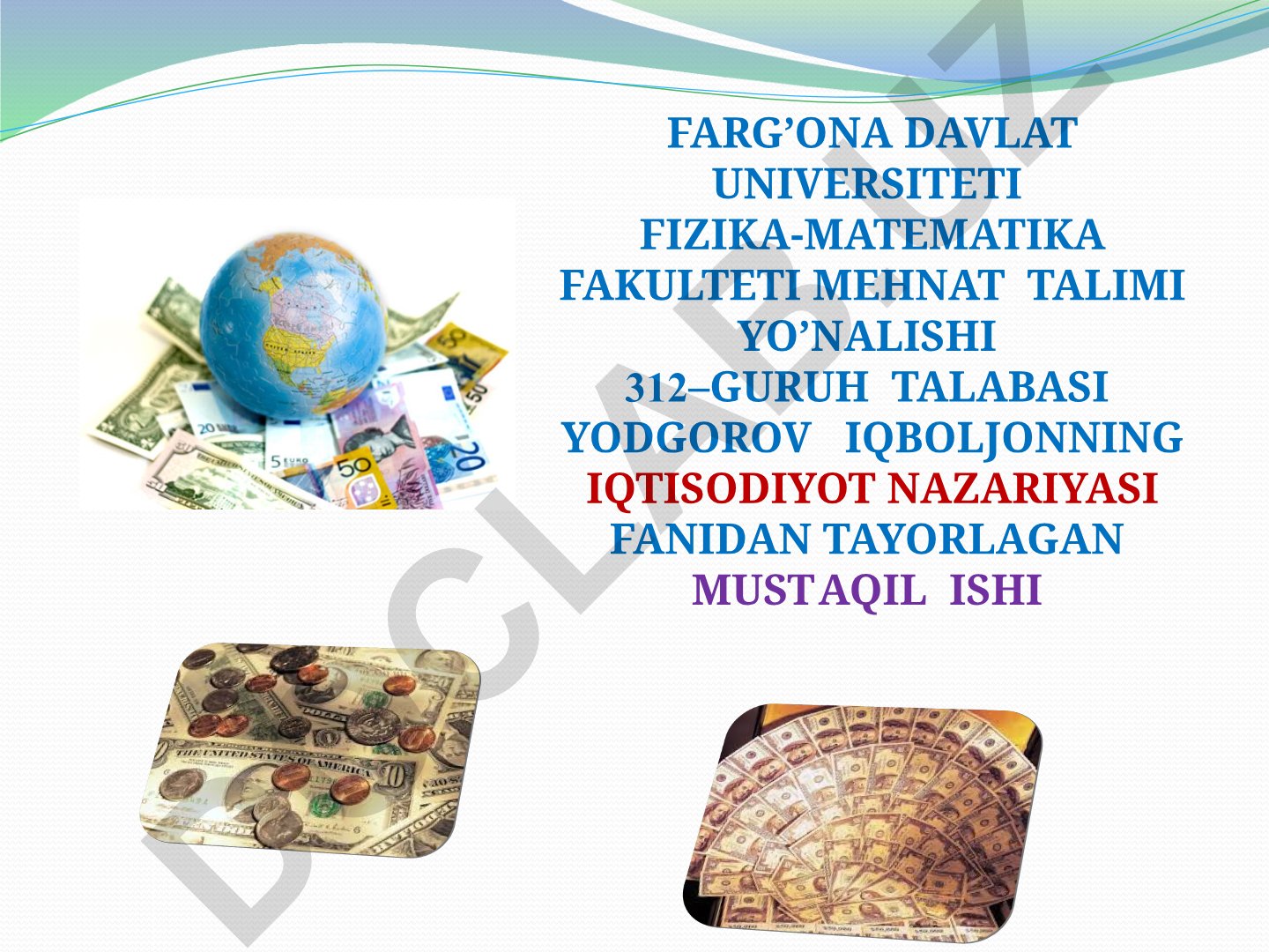 Iqtisodiyot nazariyasining fan sifatida rivojlanishi