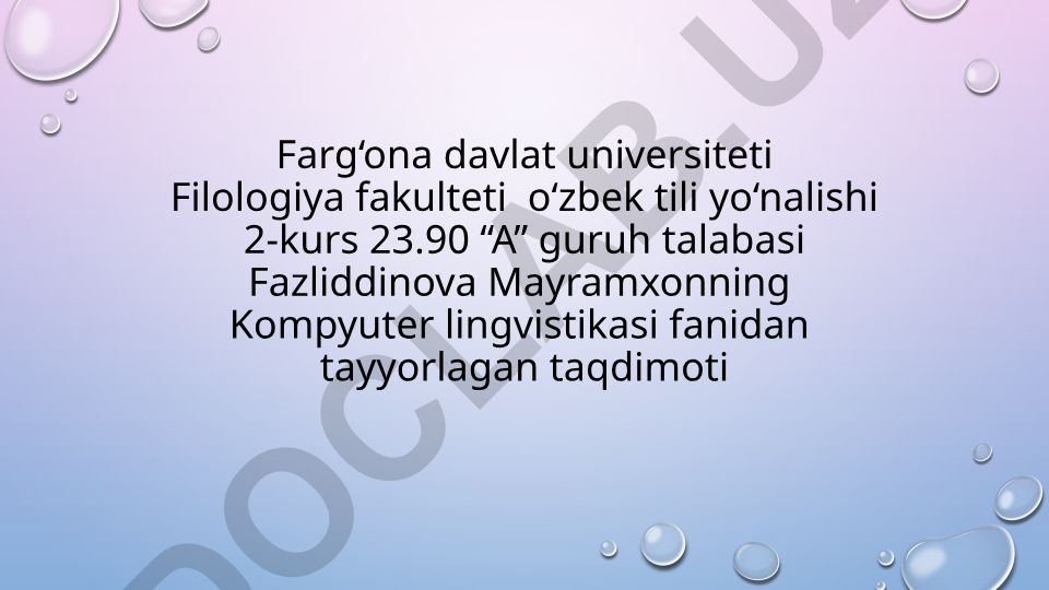 Mashina tarjimasi tizimlari va texnologiyasi