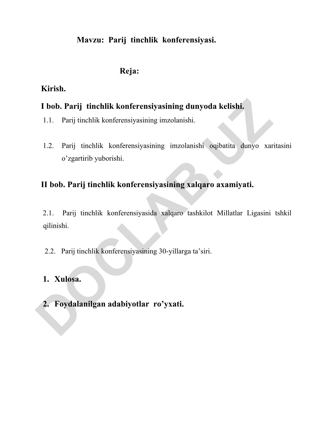 Parij tinchlik konferensiyasi