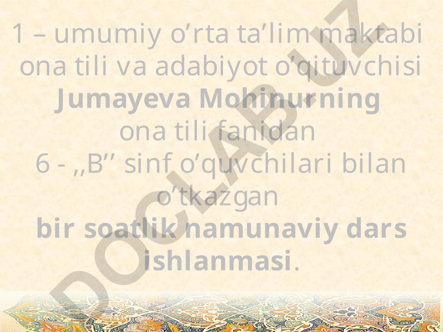 Fe'l nisbatlari