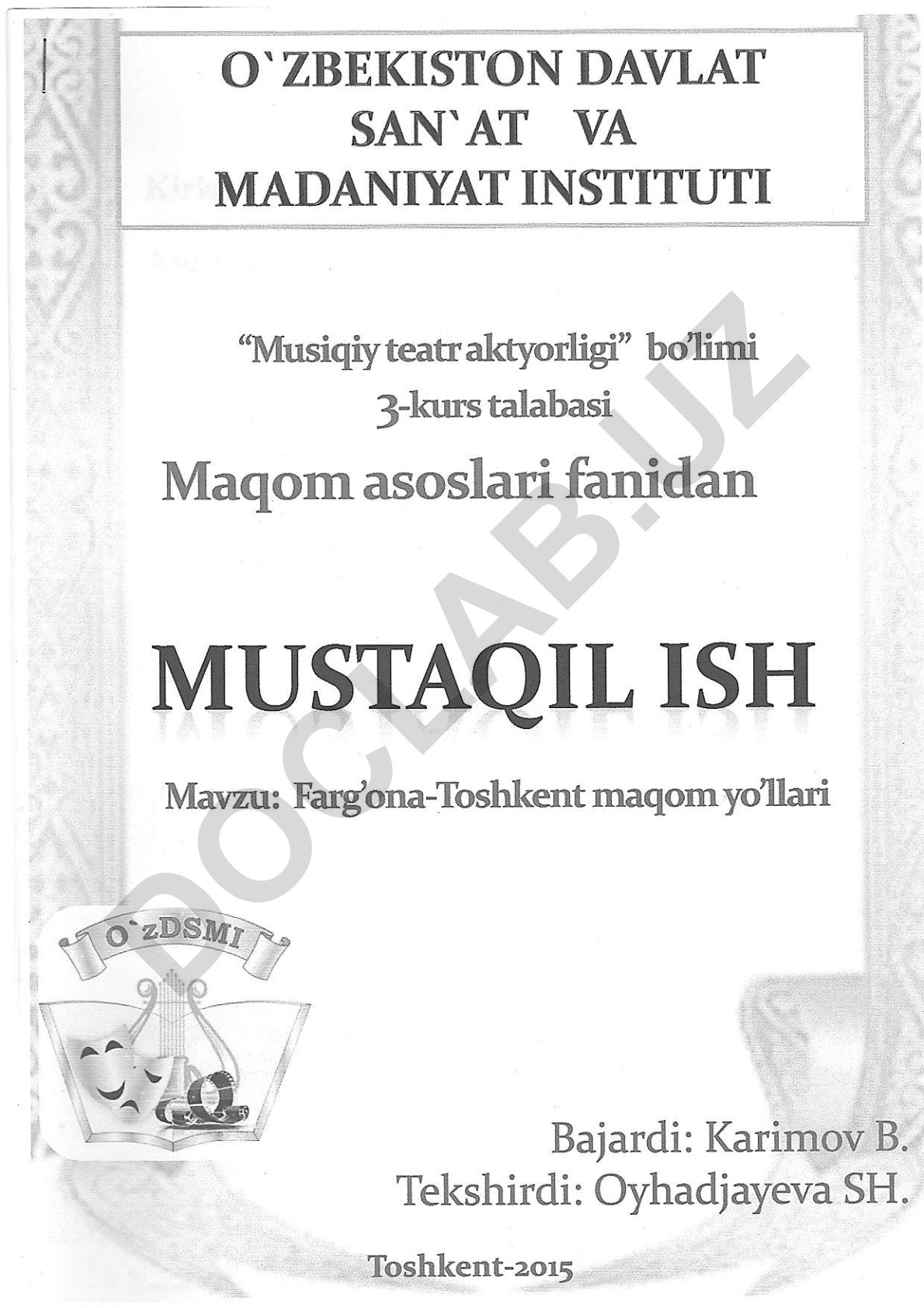 Farg'ona-Toshkent maqom yo'llari