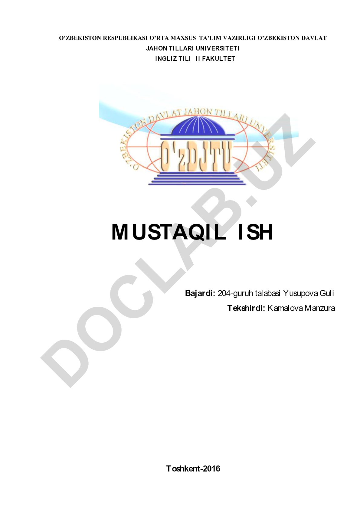 Nafas olish va nafas olish organlarining tuzilishi
