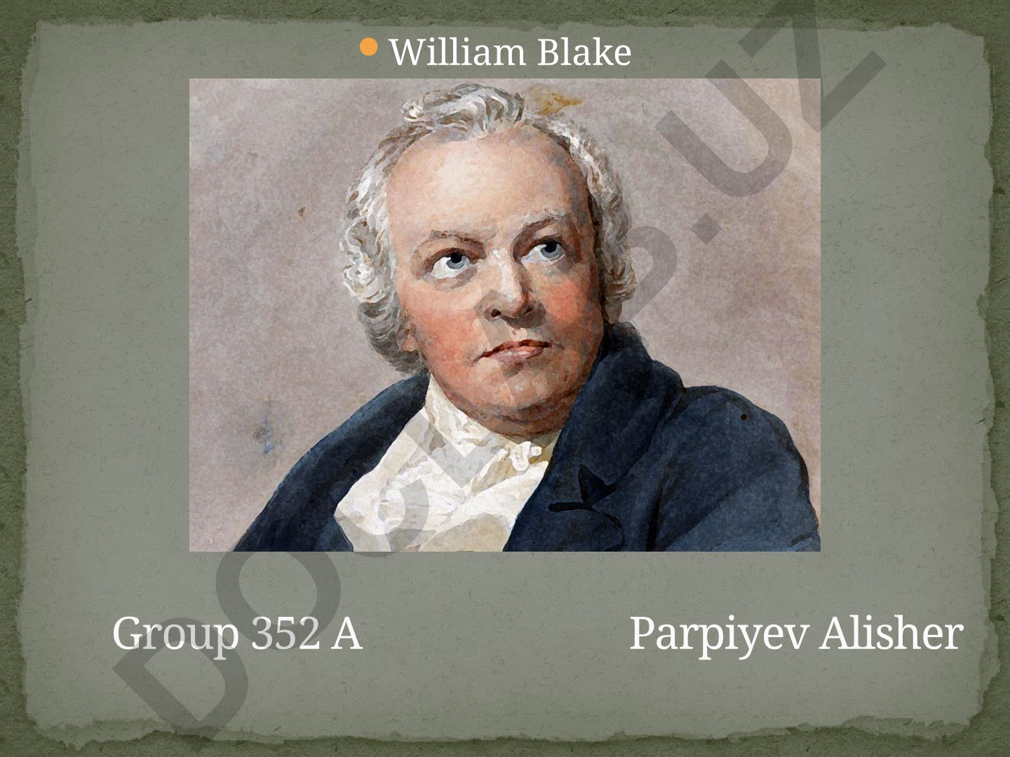 William Blake: Hayoti va ijodi