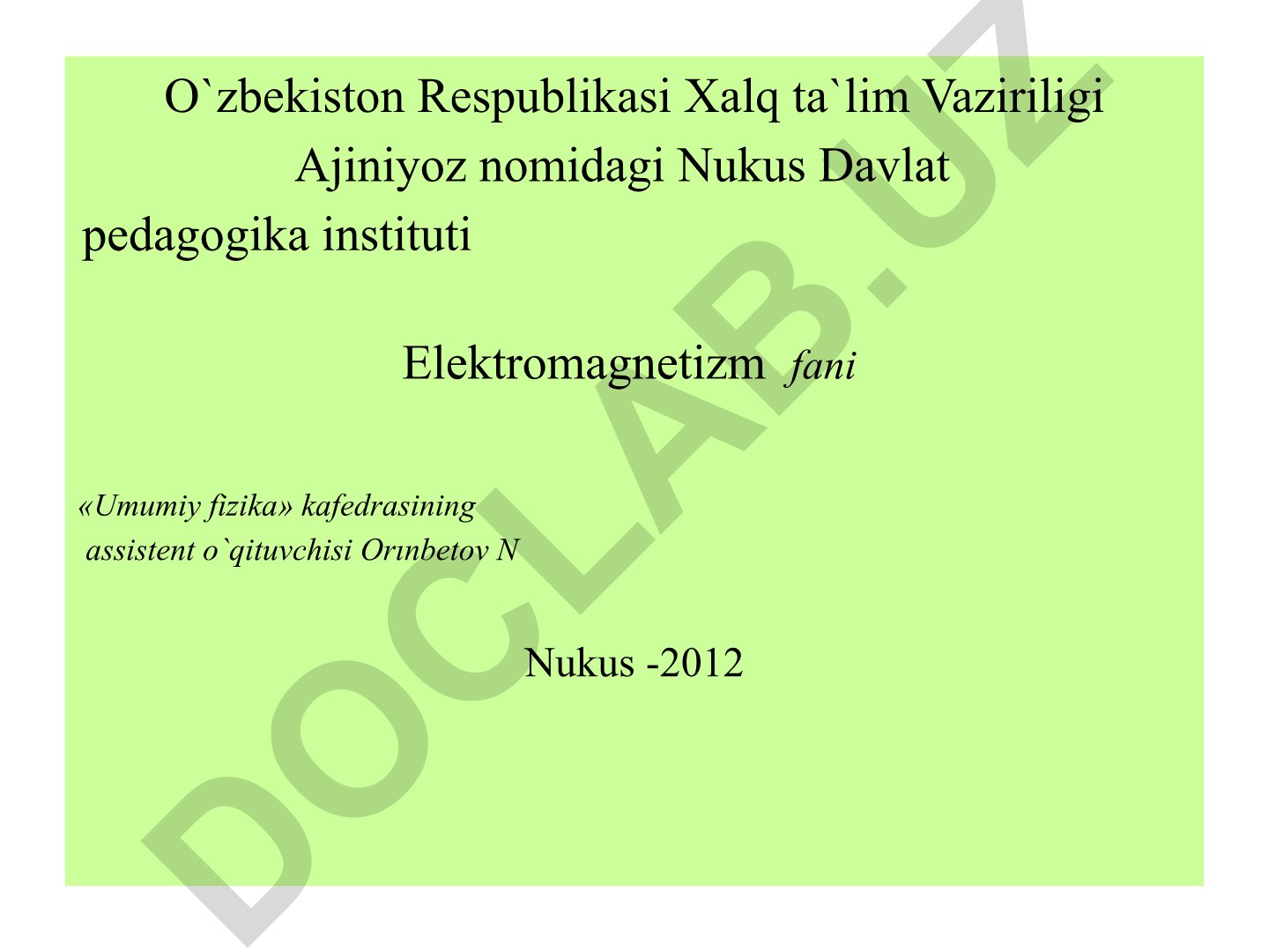 Klassik elektrodinamika fani: Elektr zaryadi, saqlanish qonuni va Kulon qonuni