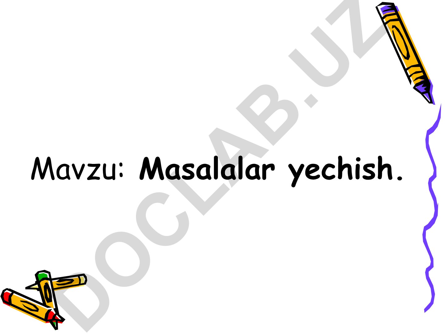 Masalalar yechish