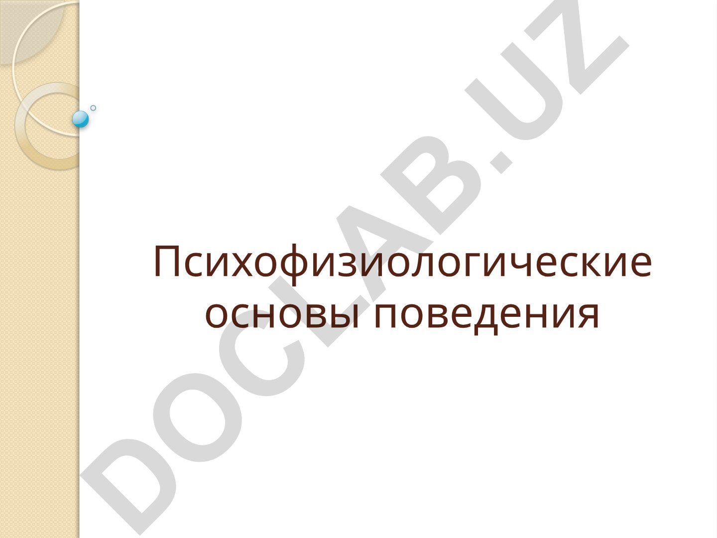 Психофизиологические основы поведения