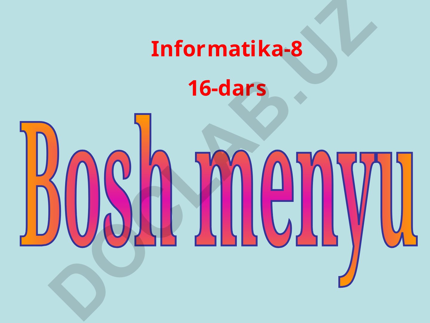 Windows operatsion sistemasida menyu turlari va ishlash prinsiplari