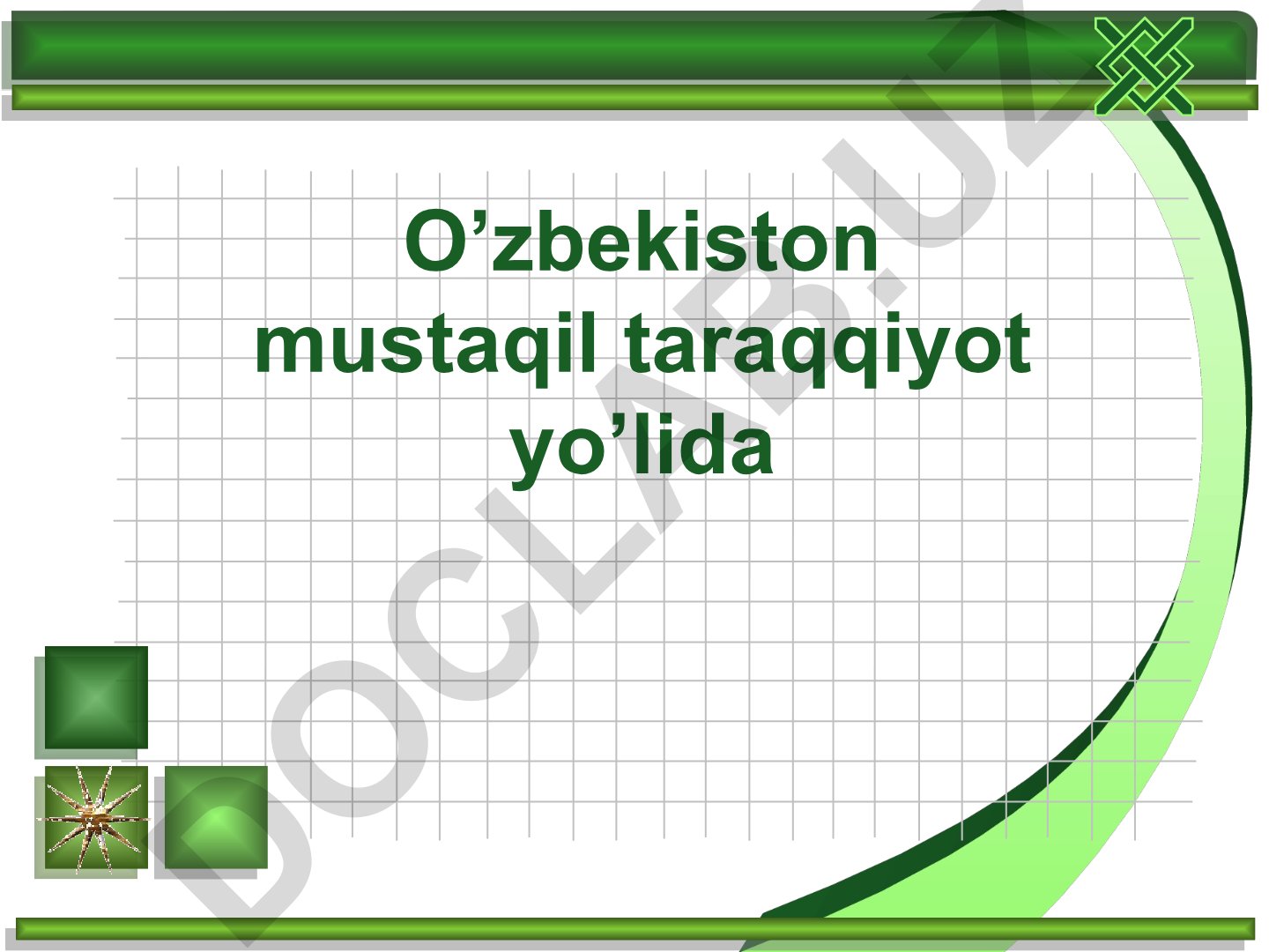 O'zbekiston mustaqil taraqqiyot yo'li