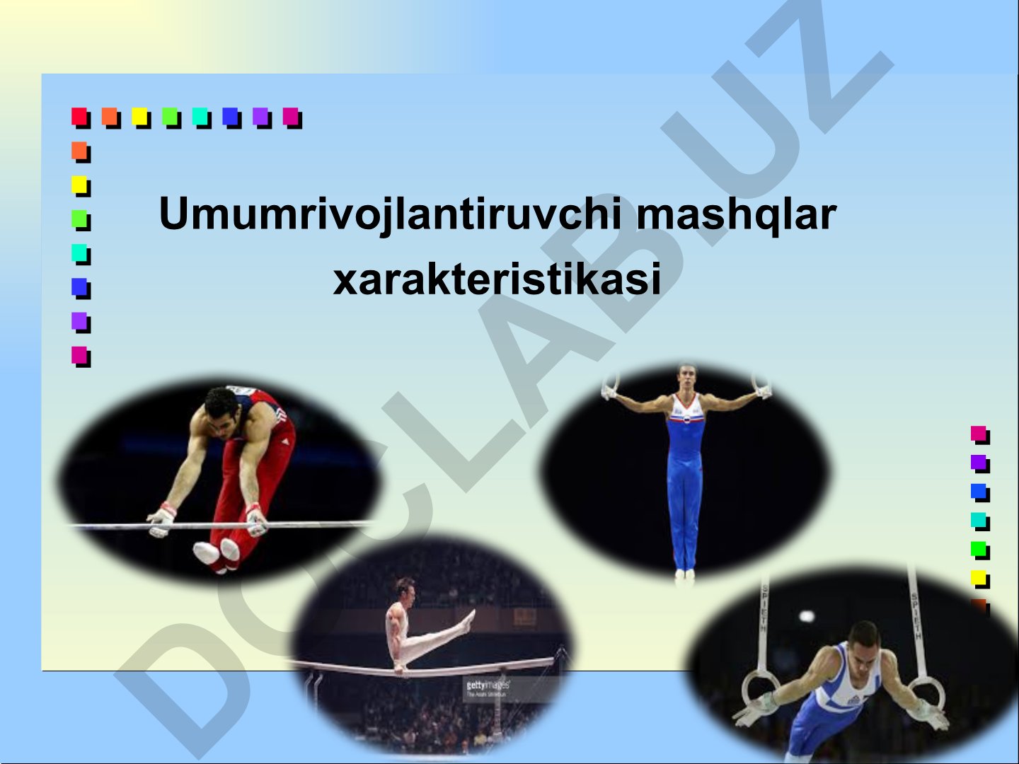 Umumrivojlantiruvchi mashqlar xarakteristikasi va turlari
