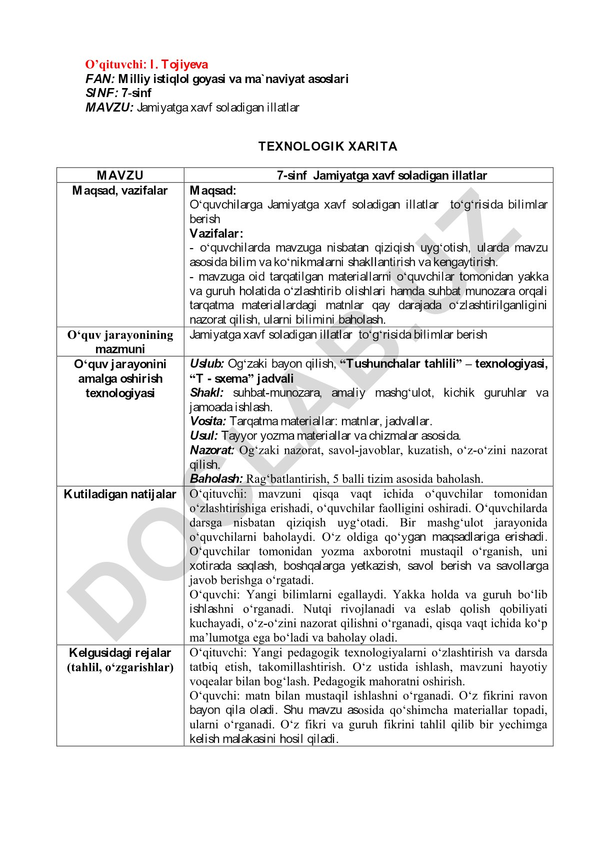 Jamiyatga xavf soladigan illatlar