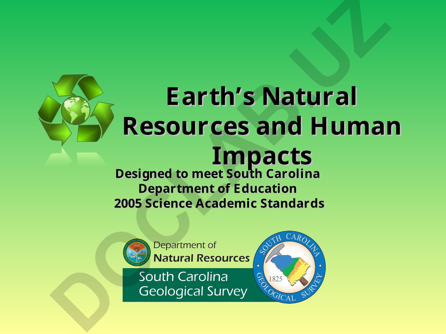 Earth's Natural Resources and Human Impacts