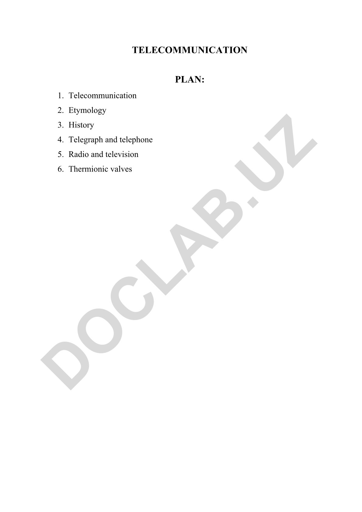 Telecommunication Etymology History and Technologies