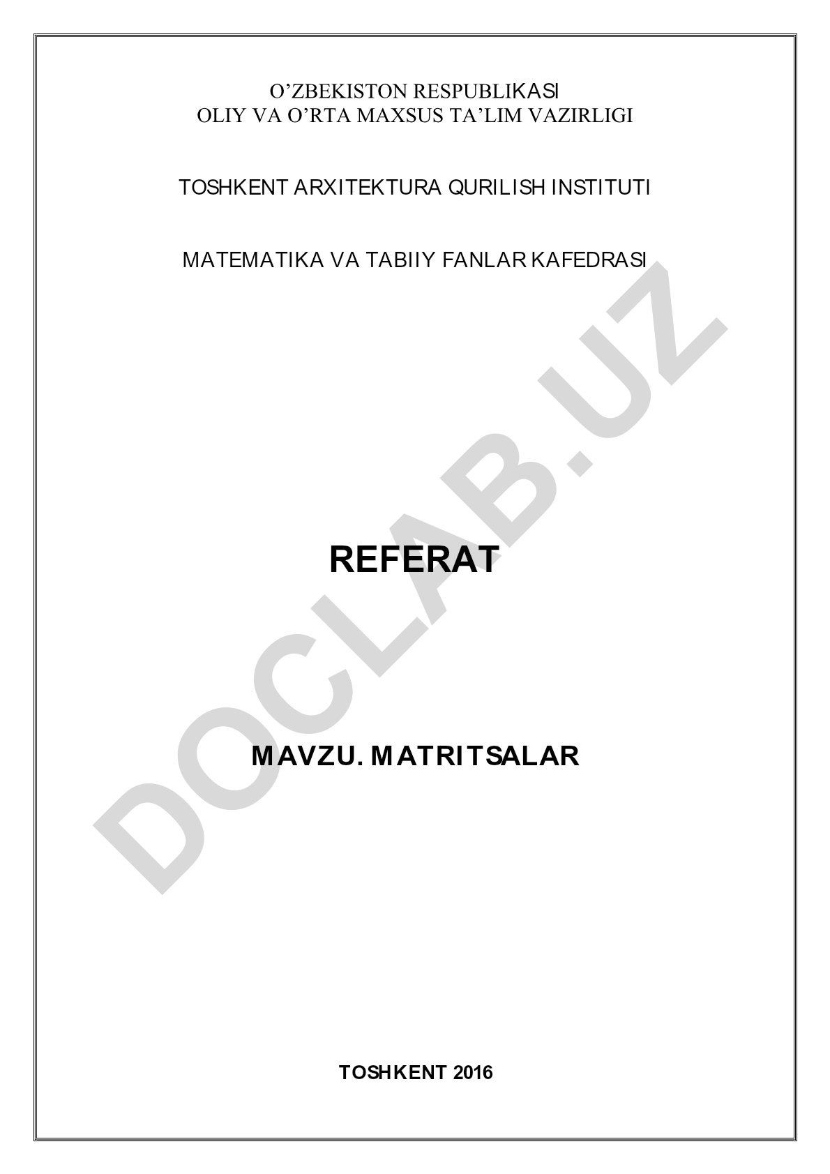 Matritsalar