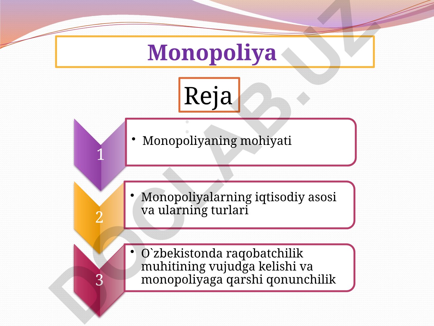 Monopoliya va raqobat turlari