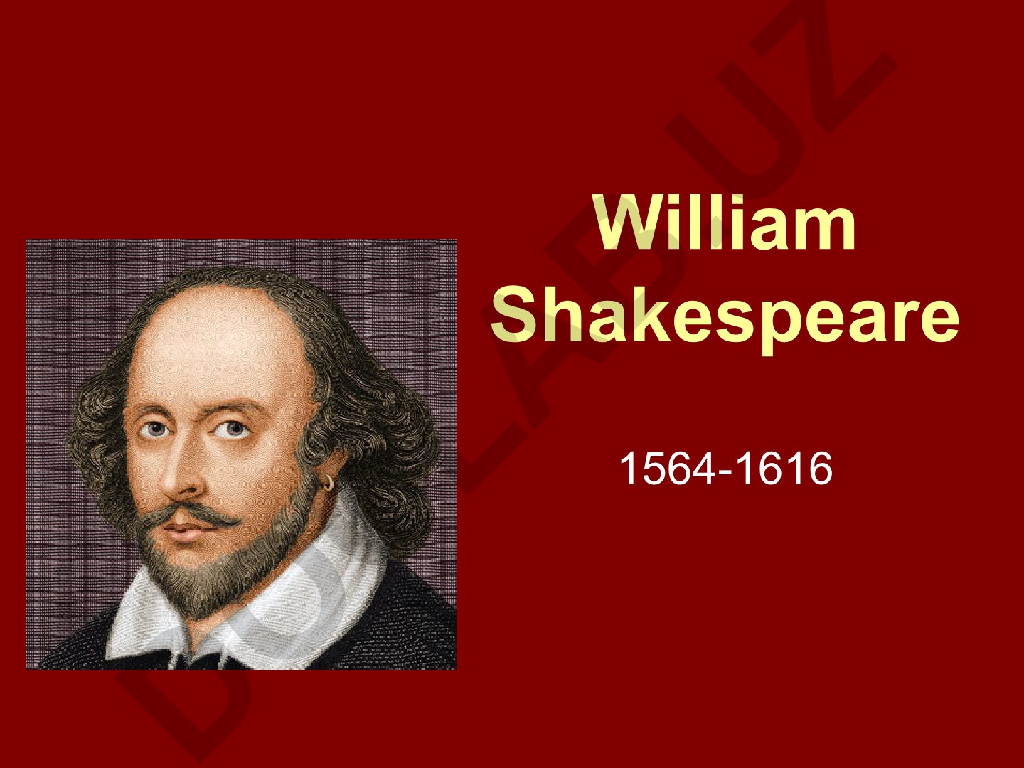 William Shakespeare hayoti va faoliyati