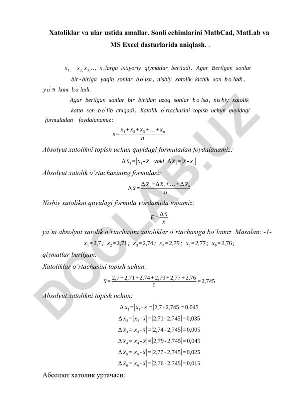 Chiziqli algebraik tenglamalar sistemasini yechish usullari