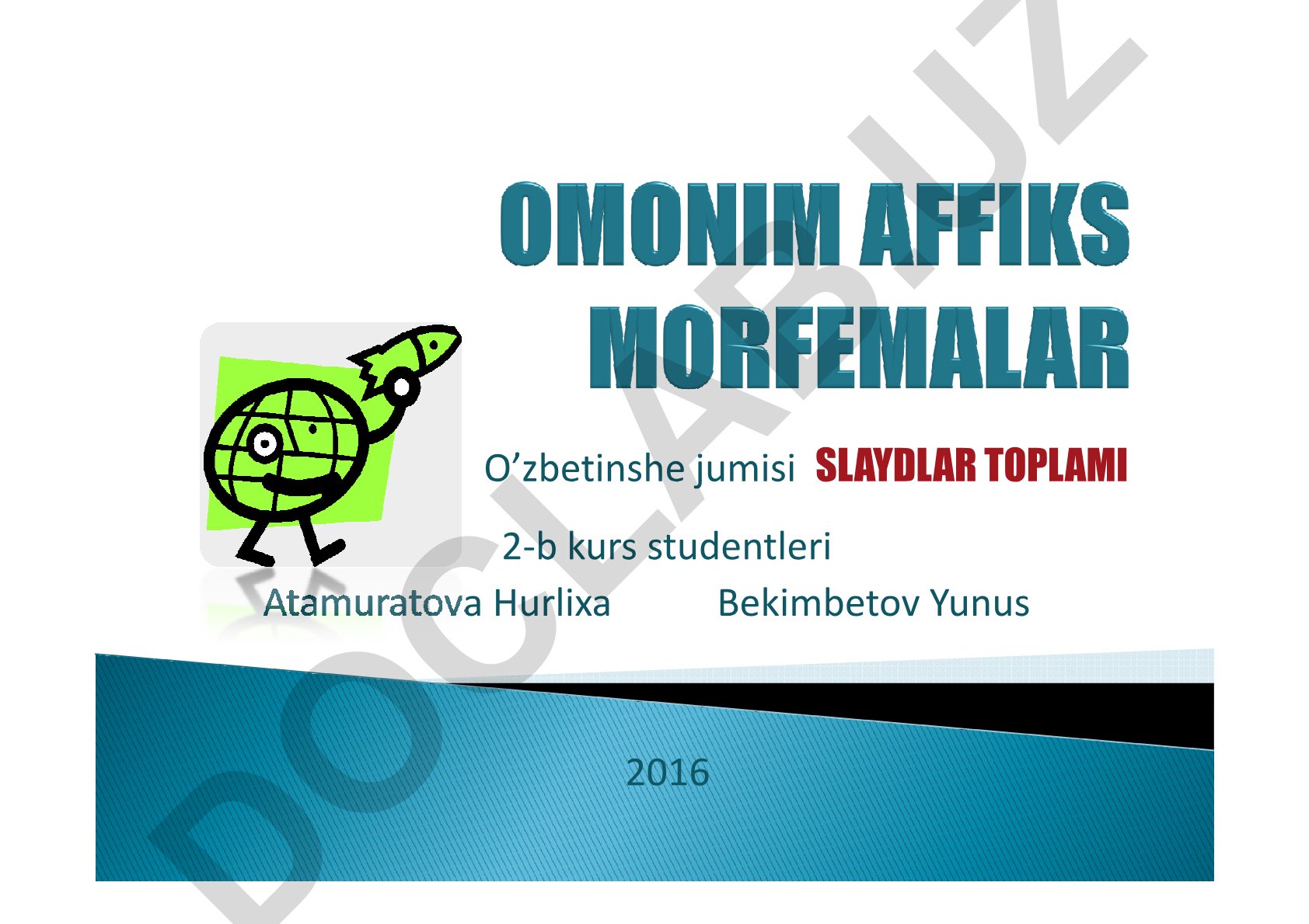 O'zbek tili fonologiyasi va morfologiyasi bo'yicha adabiyotlar to'plami