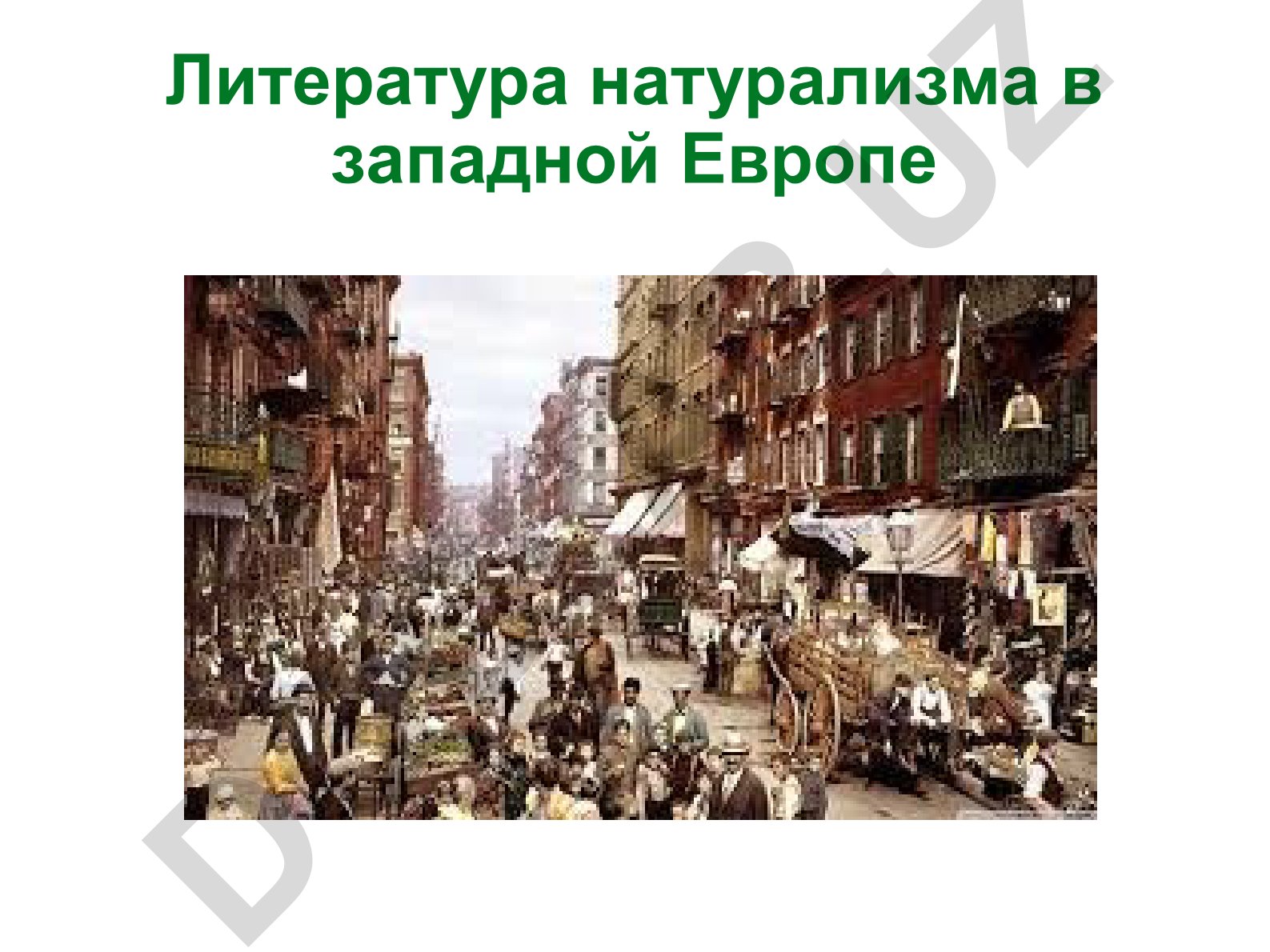 Литература натурализма и реализма в западной Европе
