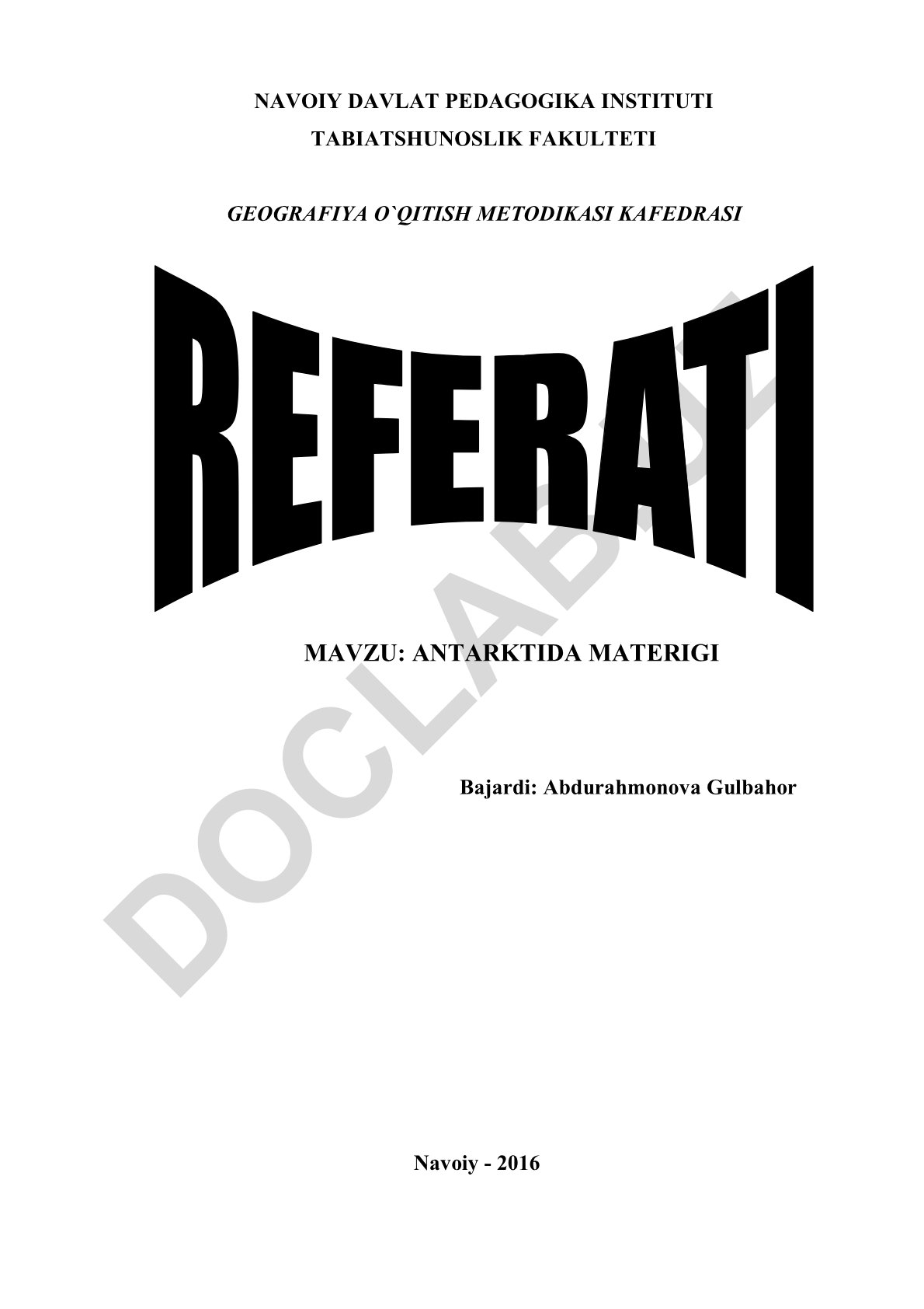 Antarktida materigi
