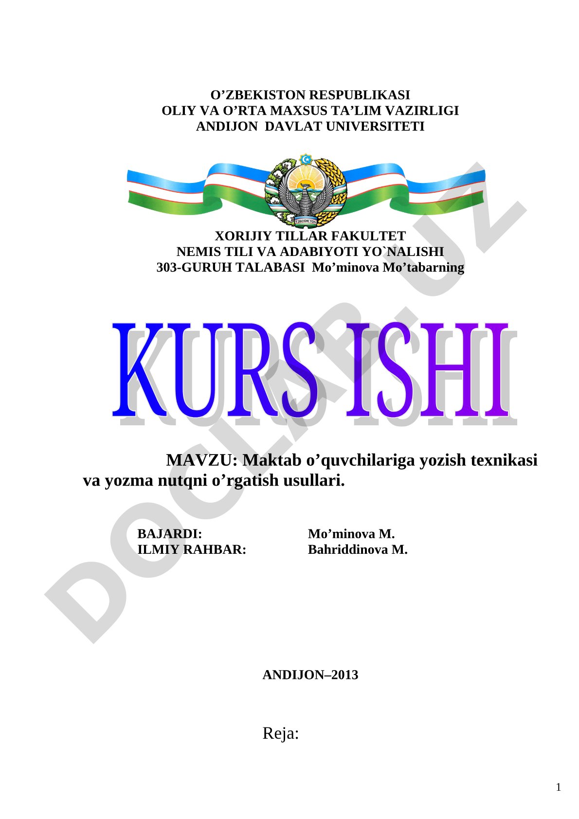 Maktab o'quvchilariga yozish texnikasi va yozma nutqni o'rgatish usullari