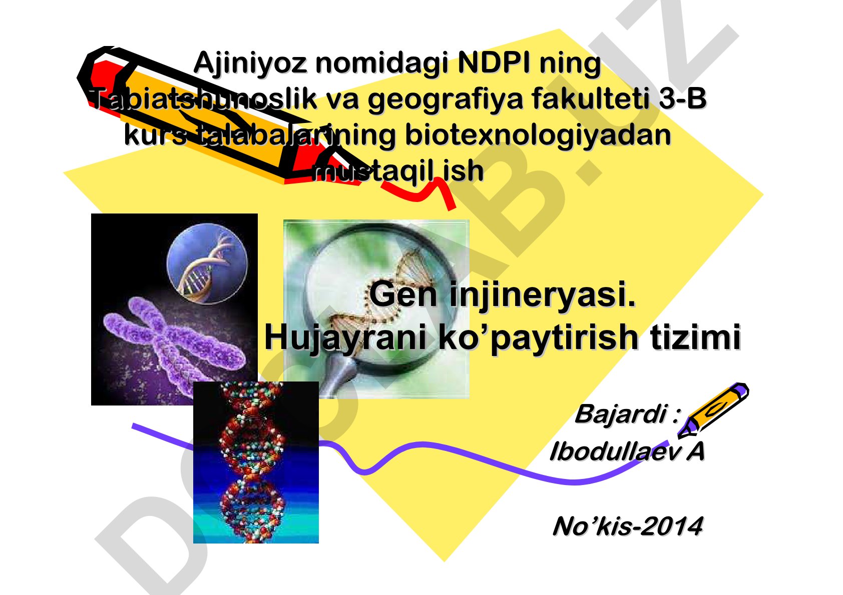 Gen injineryasi. Hujayrani ko'paytirish tizimi