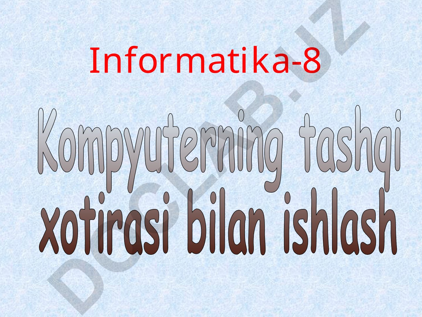 Disketlarning tuzilishi va formatlash jarayoni