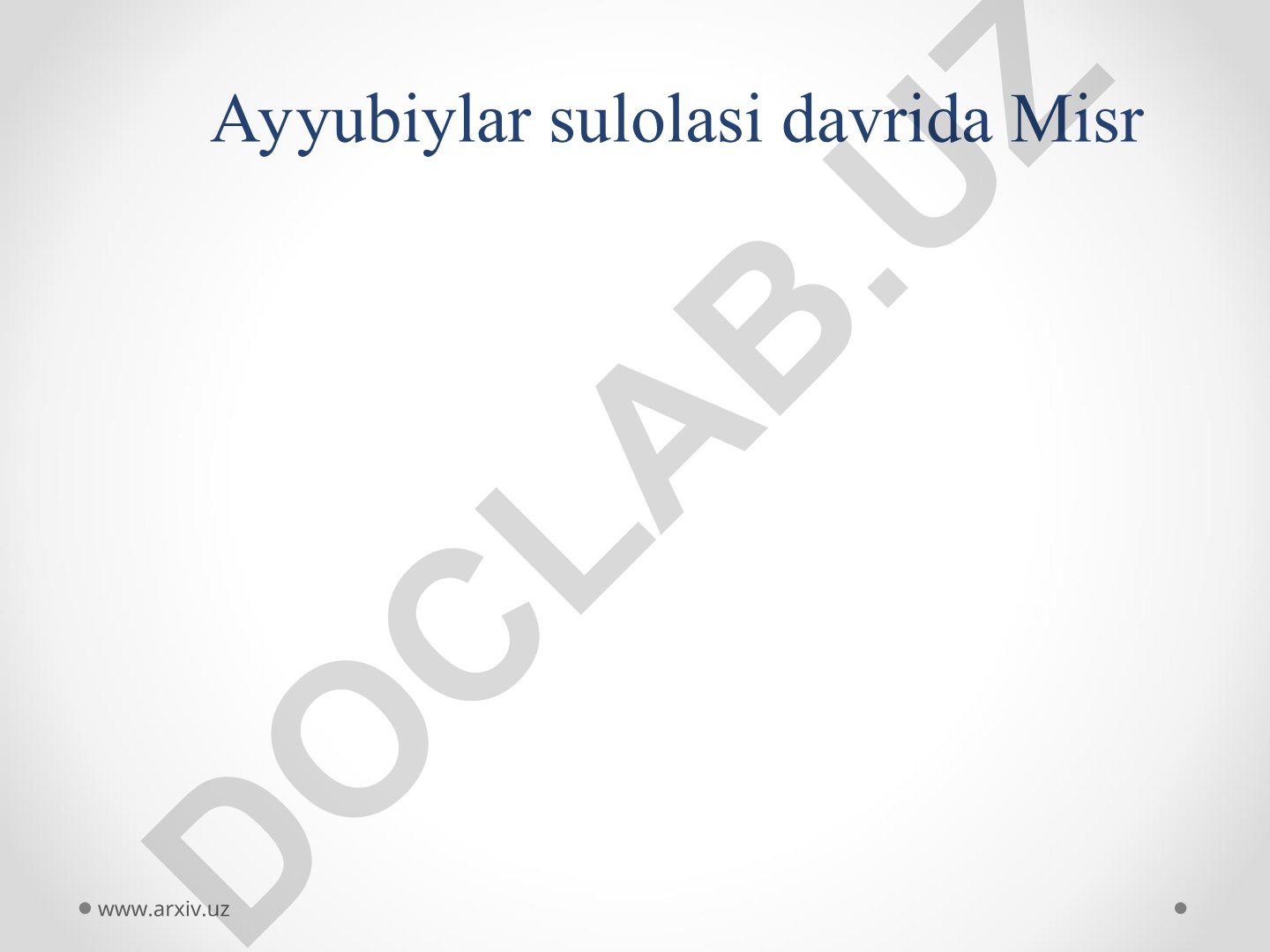 Ayyubiylar sulolasi davrida Misr tarixi