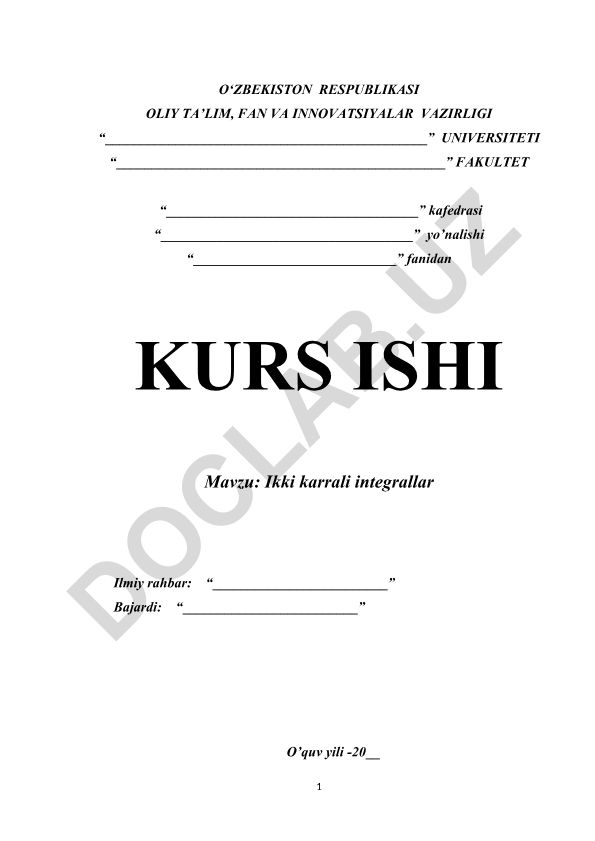 Ikki karrali integrallar