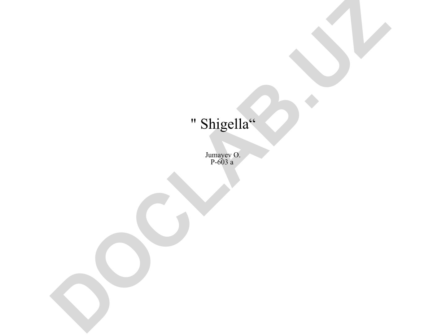 Shigella jinsi bakteriyalari va dizenteriya kasalligi
