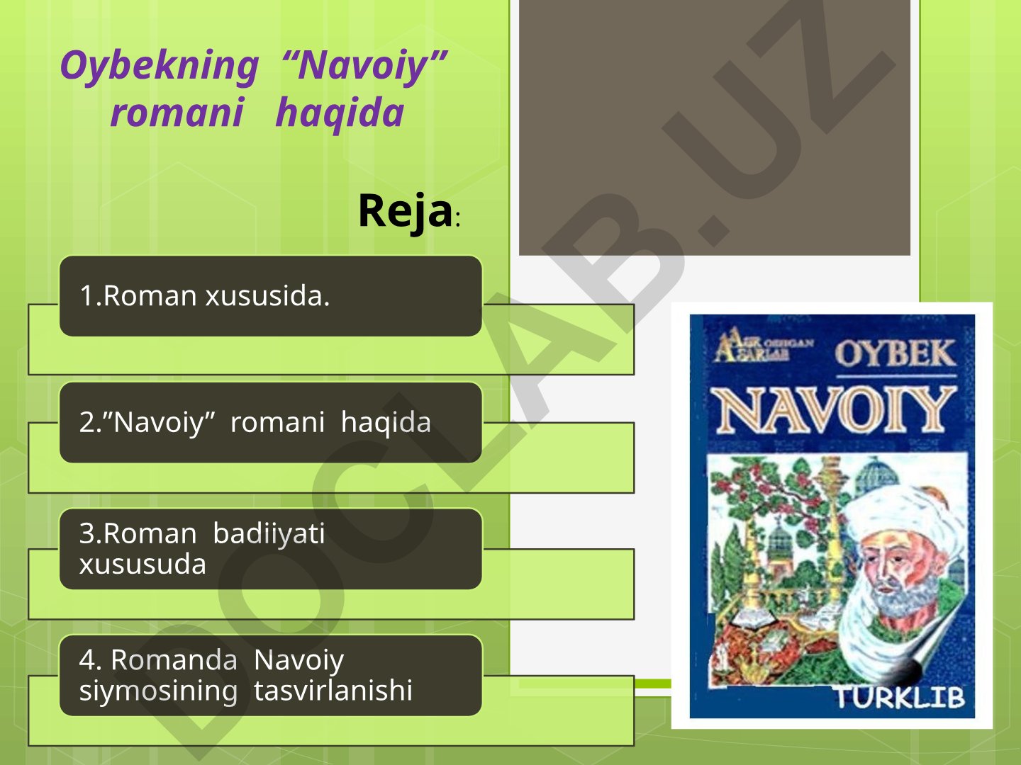 Oybekning “Navoiy” romani haqida tadqiqot