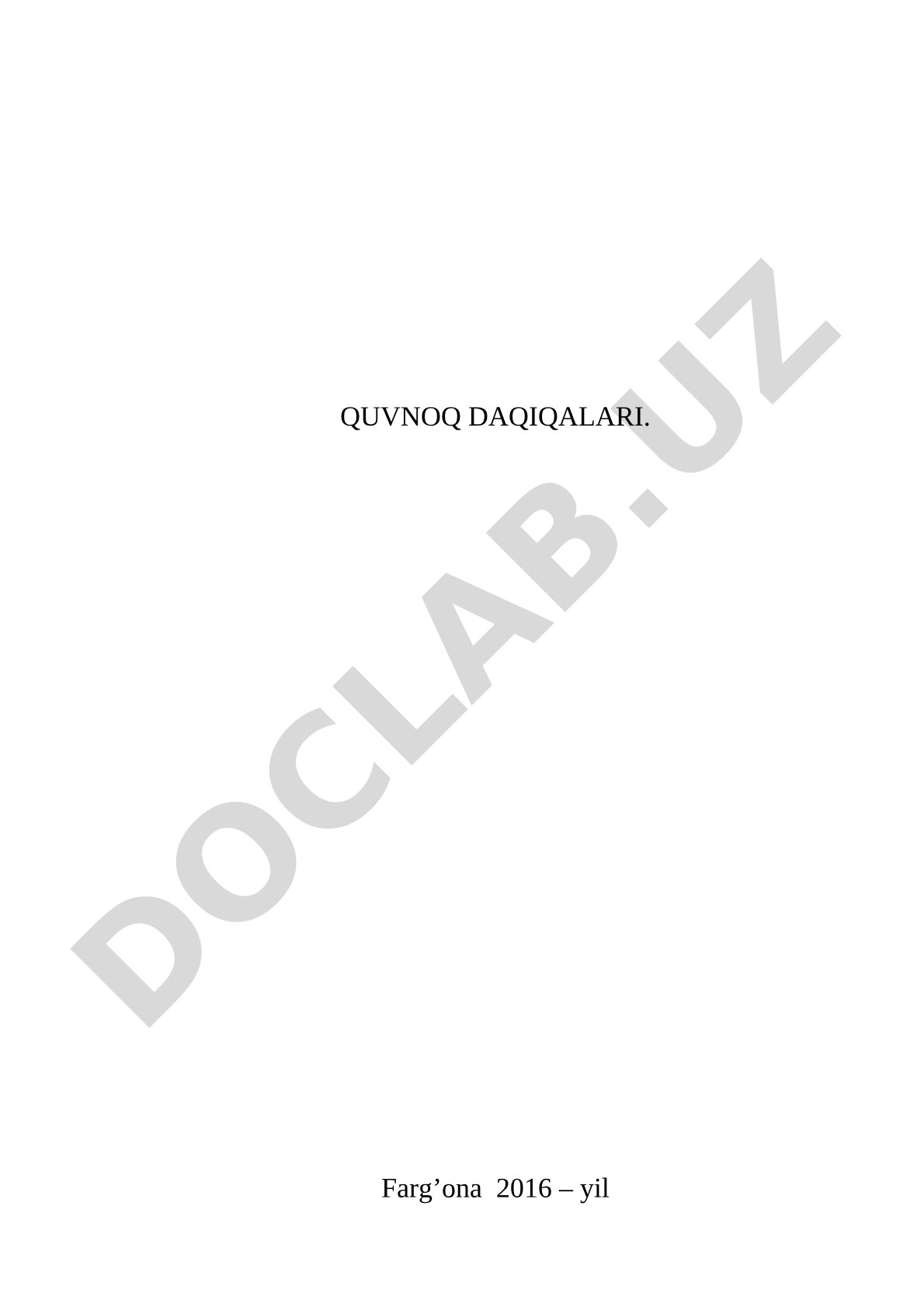 Quvnoq daqiqalar