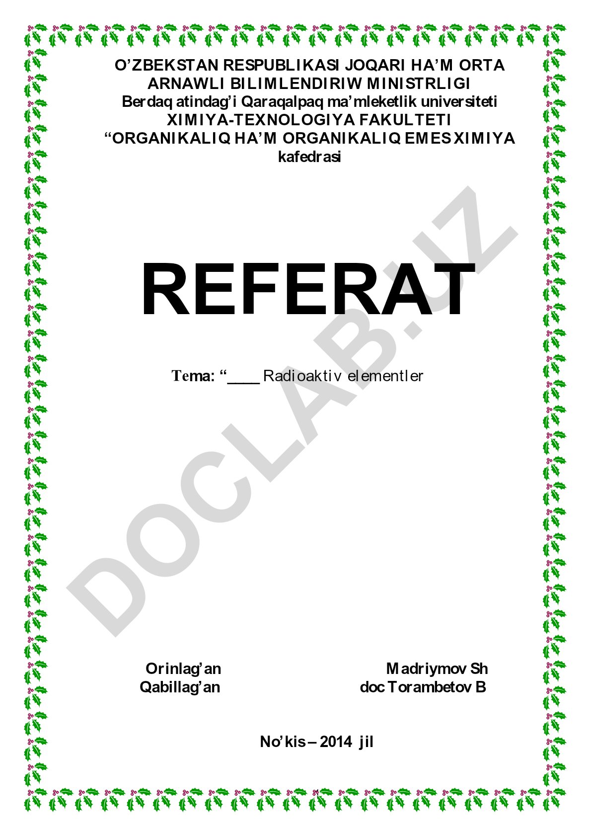 Radioaktiv elementler