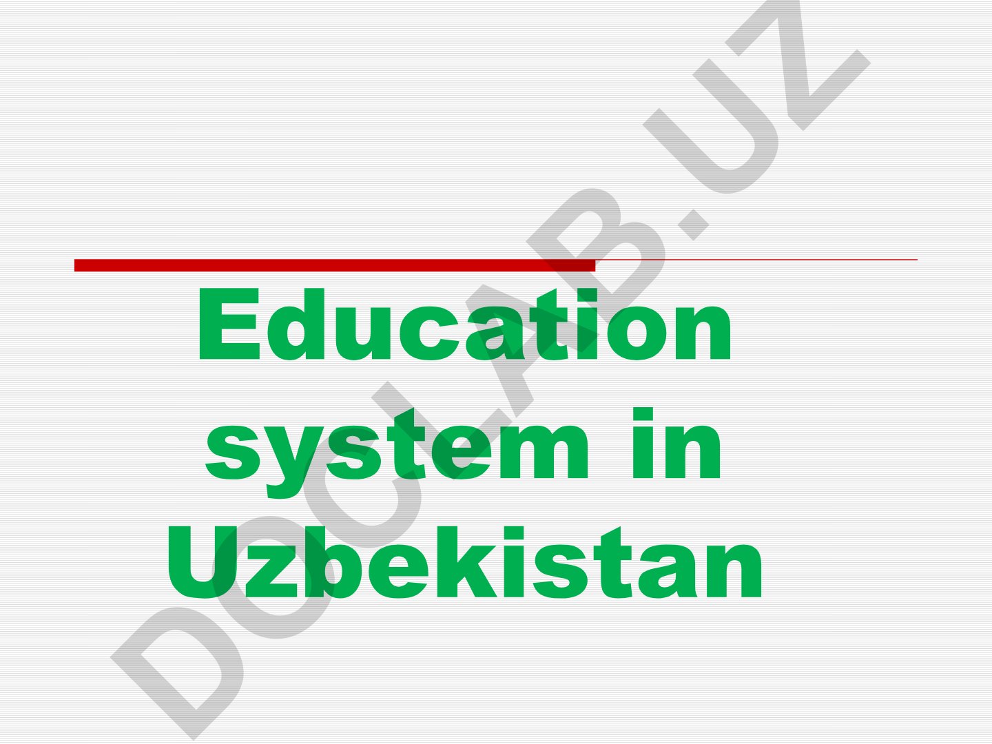 O'zbekistonda ta'lim tizimi