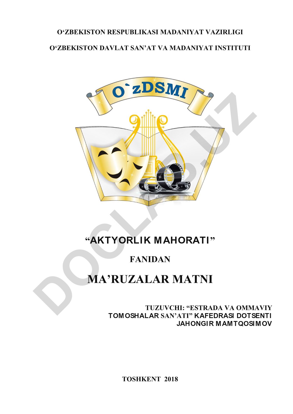 K.S. Stanislavskiy sistemasining aktyorlik mahoratidagi ahamiyati