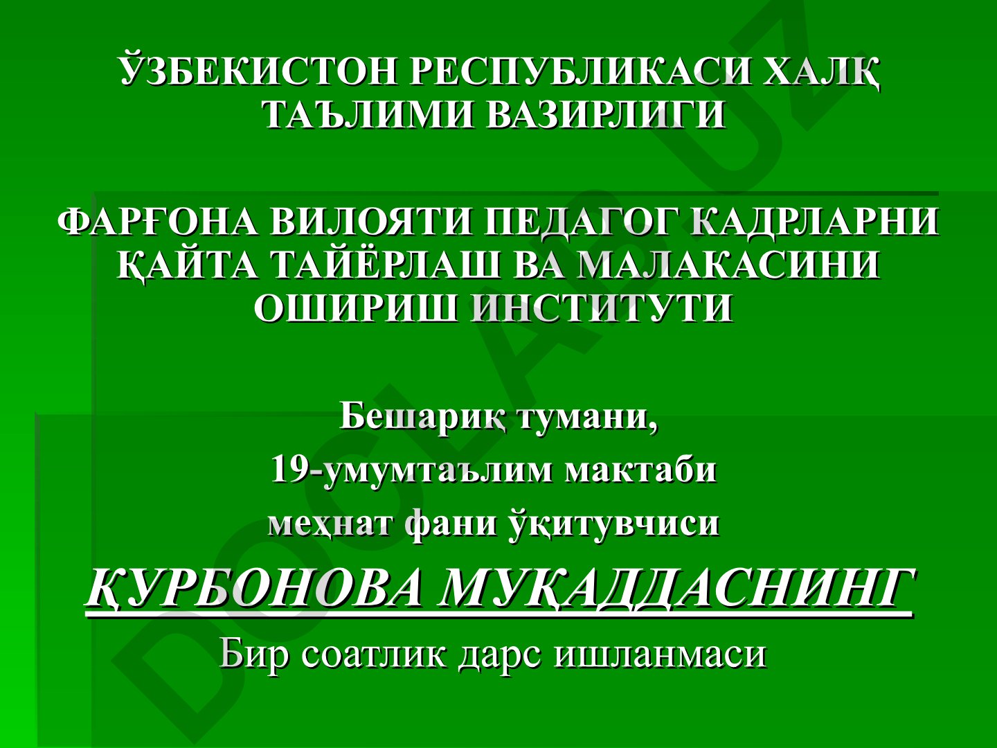Metallarga ishlov beruvchi asboblarni ichki qismlarini sozlash va ta'mirlash