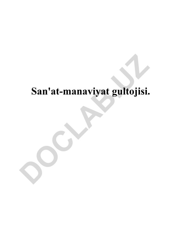 San'atning mohiyati va kelib chiqishi haqida