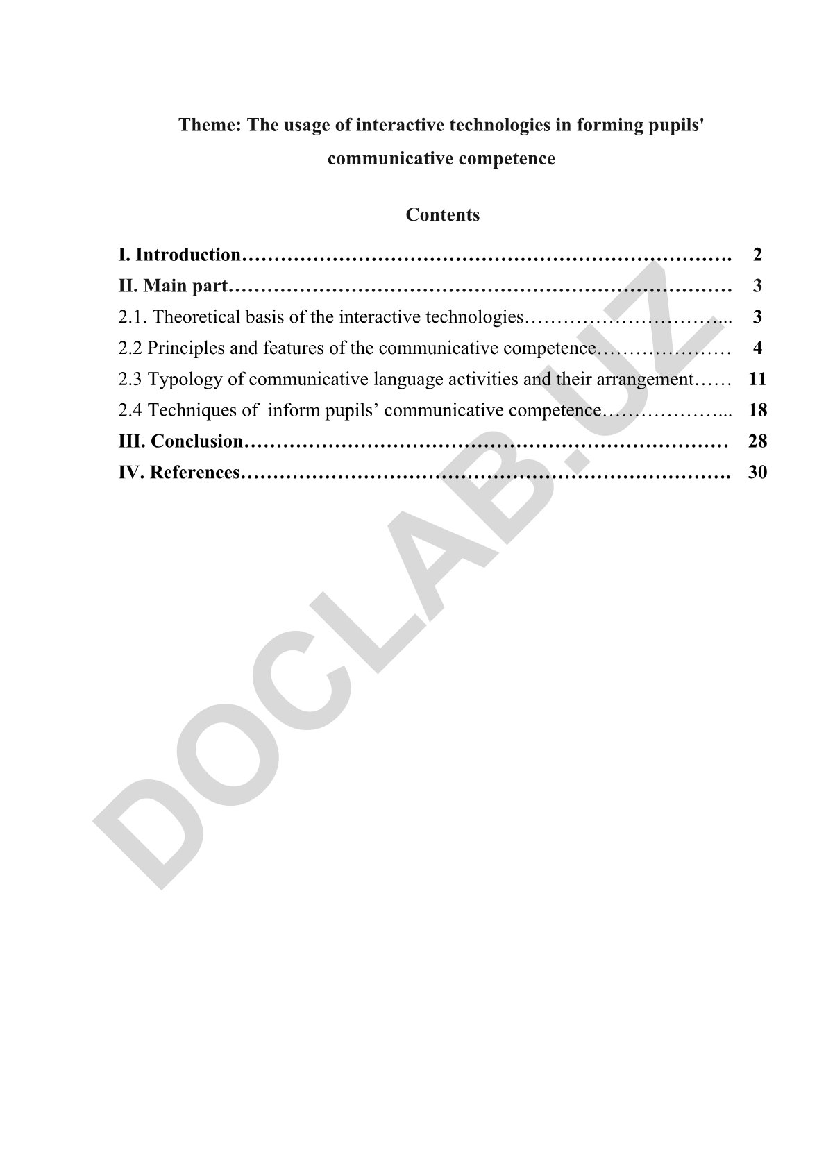 The usage of interactive technologies in forming pupils' communicative competence