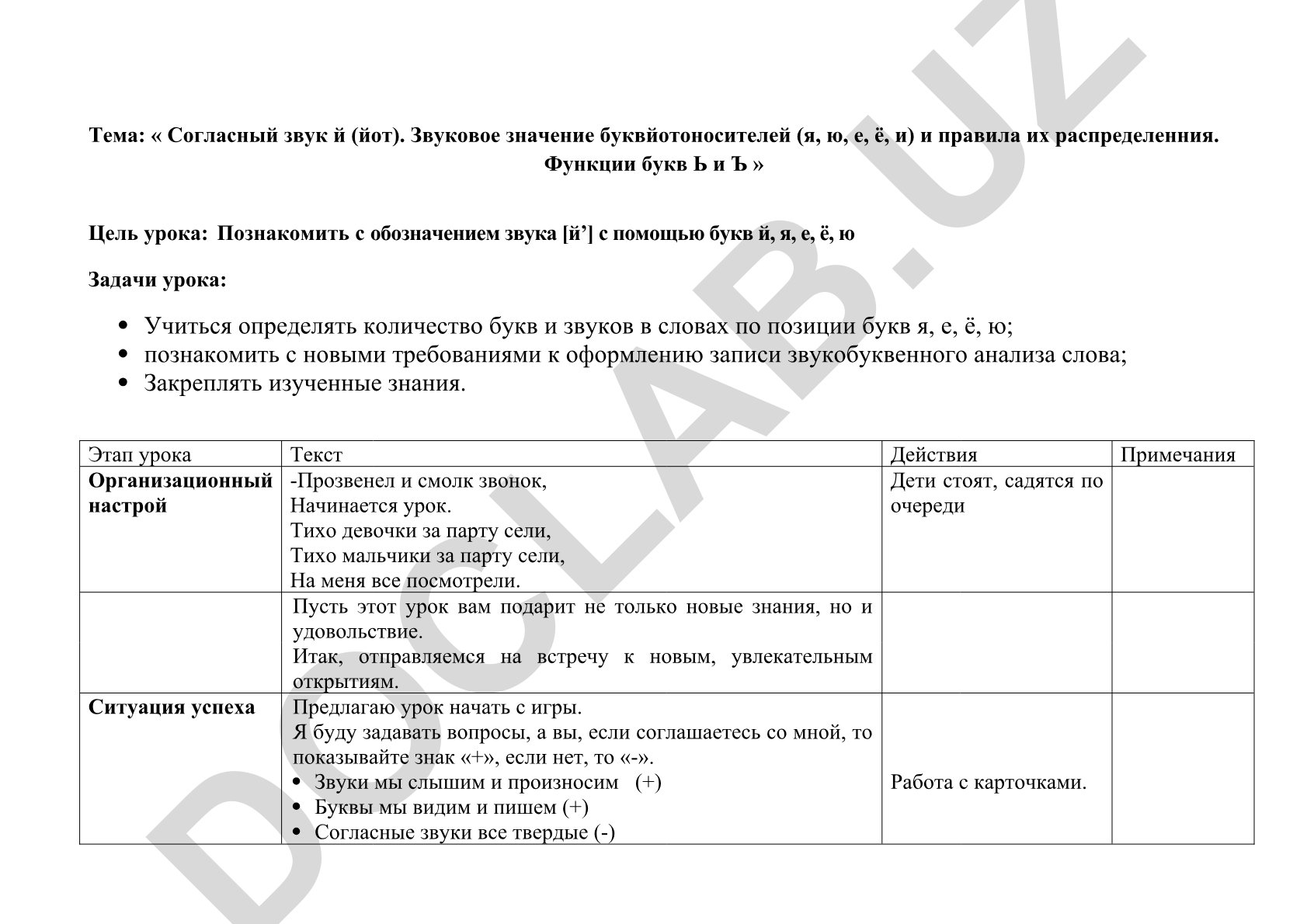 Согласный звук й (йот). Звуковое значение букв йотоносителей (я, ю, е, ё, и) и правила их распределения. Функции букв Ь и Ъ