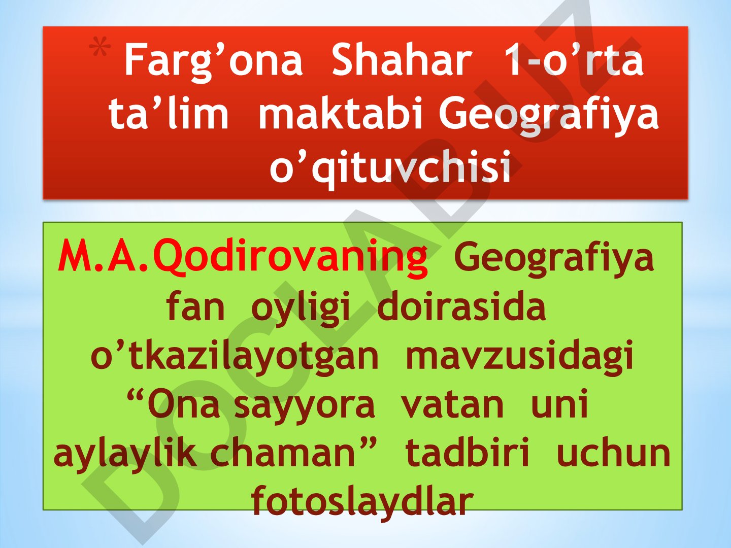 Ona sayyora vatan uni aylaylik chaman