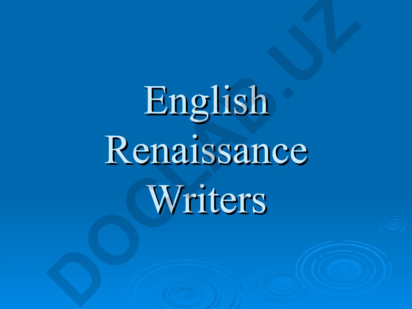 Christopher Marlowe: Elizabethan Dramatist and Poet