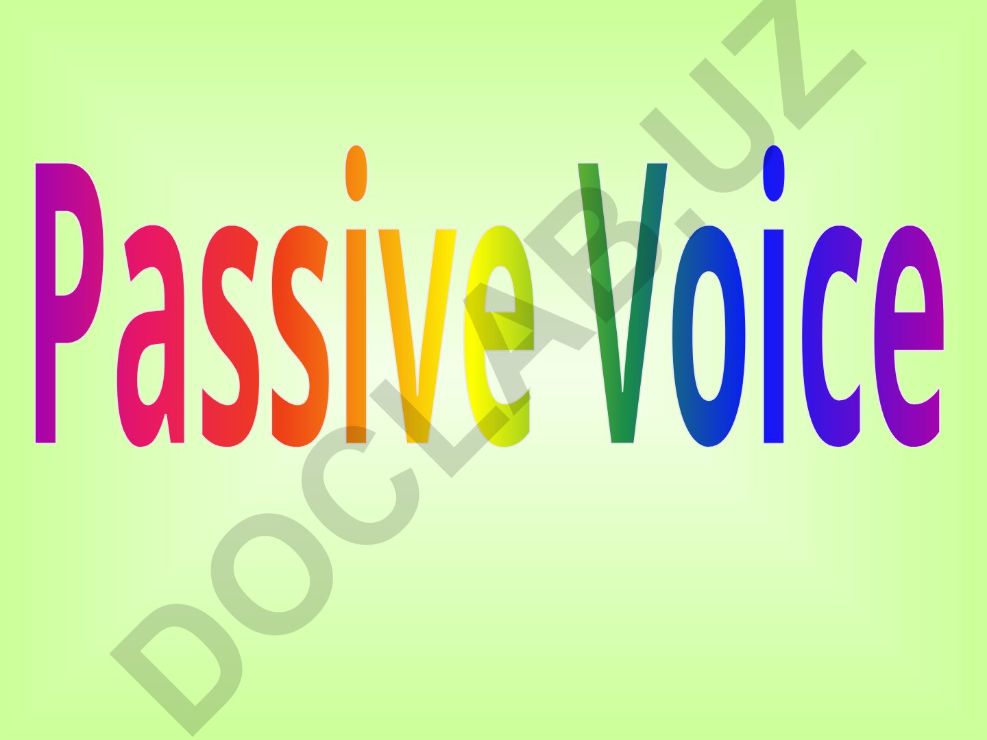 Passive Voice (Страдательный залог) в английском языке