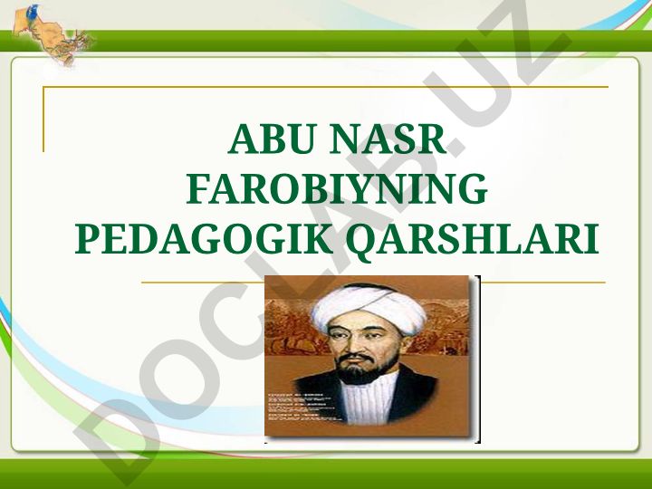 Abu Nasr Farobiyning pedagogik qarashlari