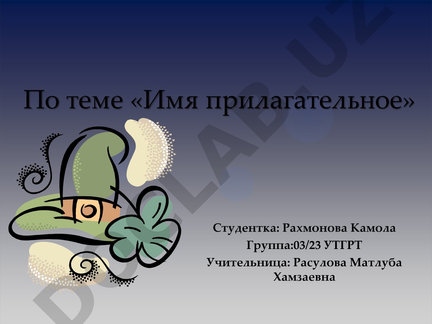 Имя прилагательное