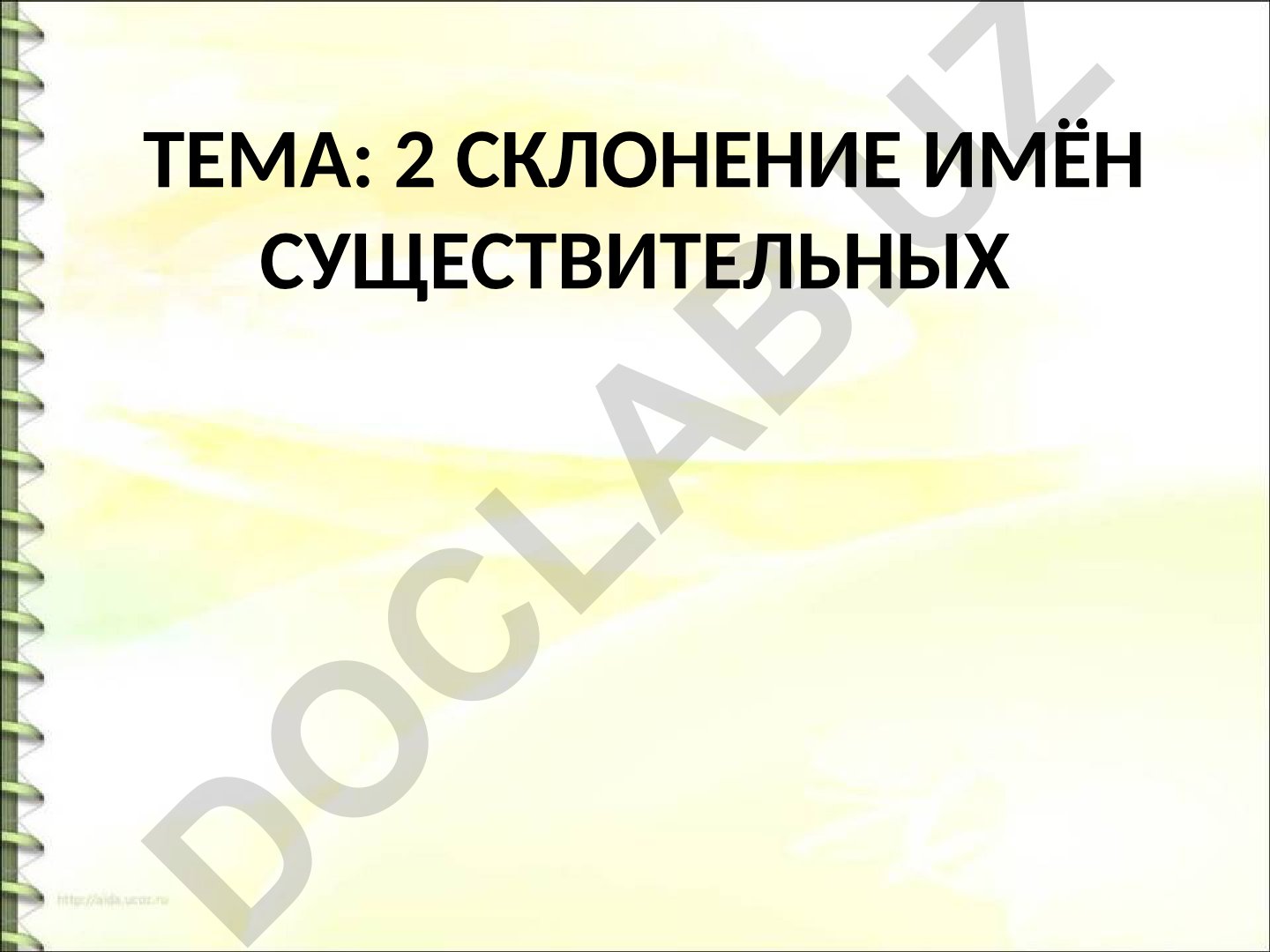 2 склонение имён существительных